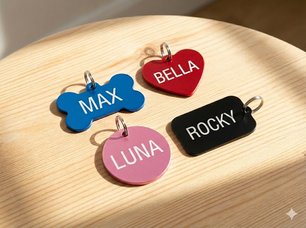 Deep-Engraved Pet ID Tags