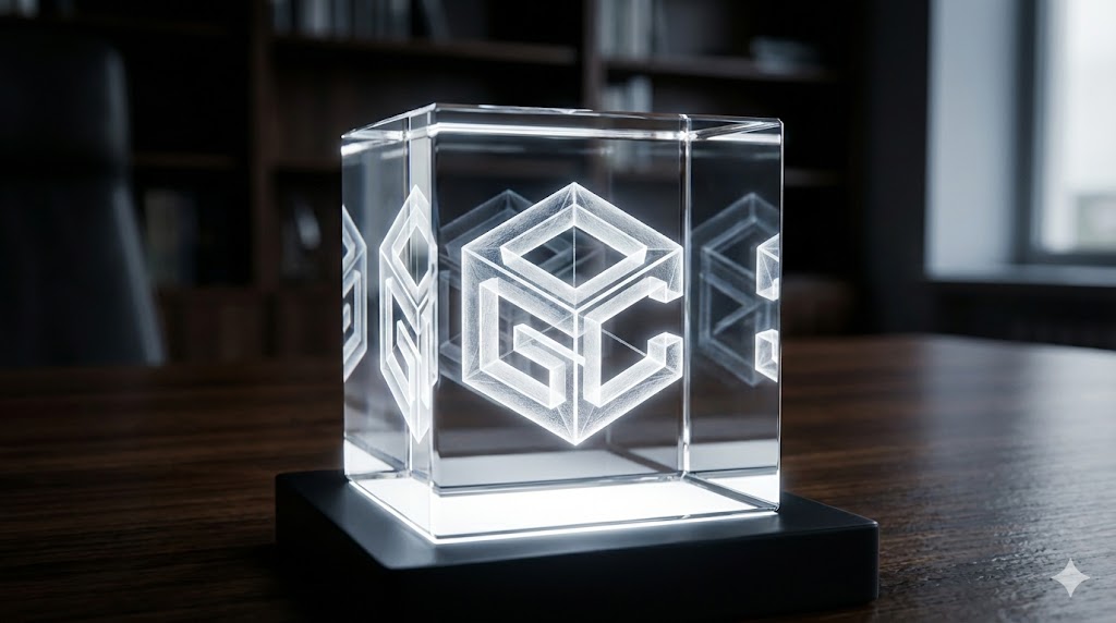 Custom 3D Crystal Cube