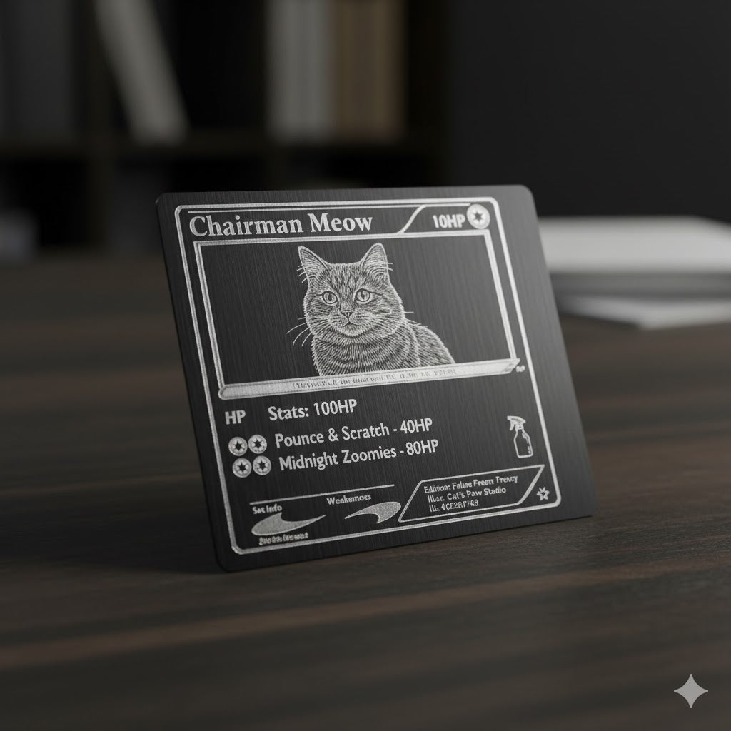 Custom Engraved Metal Trading Card - Collector's Edition