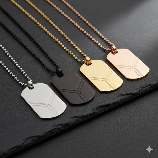 Custom Engraved Dog Tag Necklace