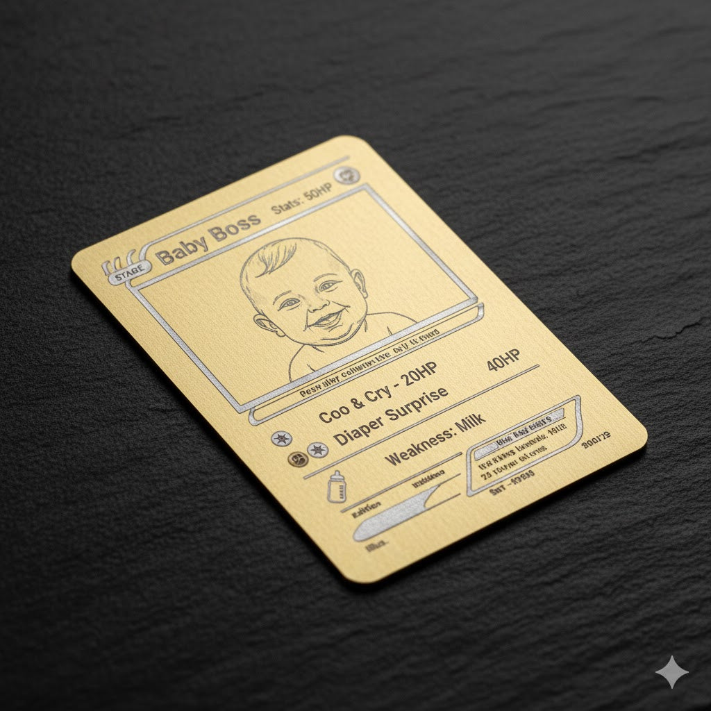 Custom Engraved Metal Trading Card - Collector's Edition