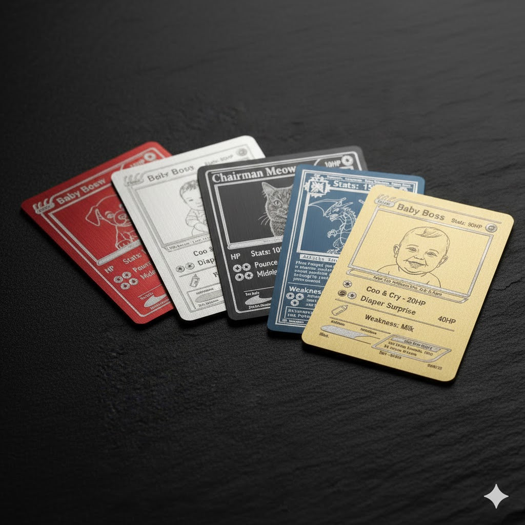 Custom Engraved Metal Trading Card - Collector's Edition