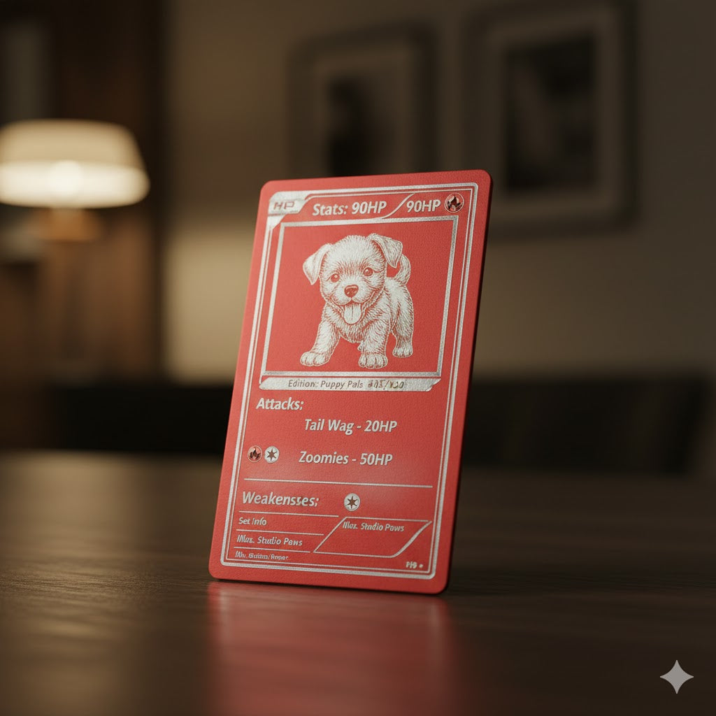 Custom Engraved Metal Trading Card - Collector's Edition