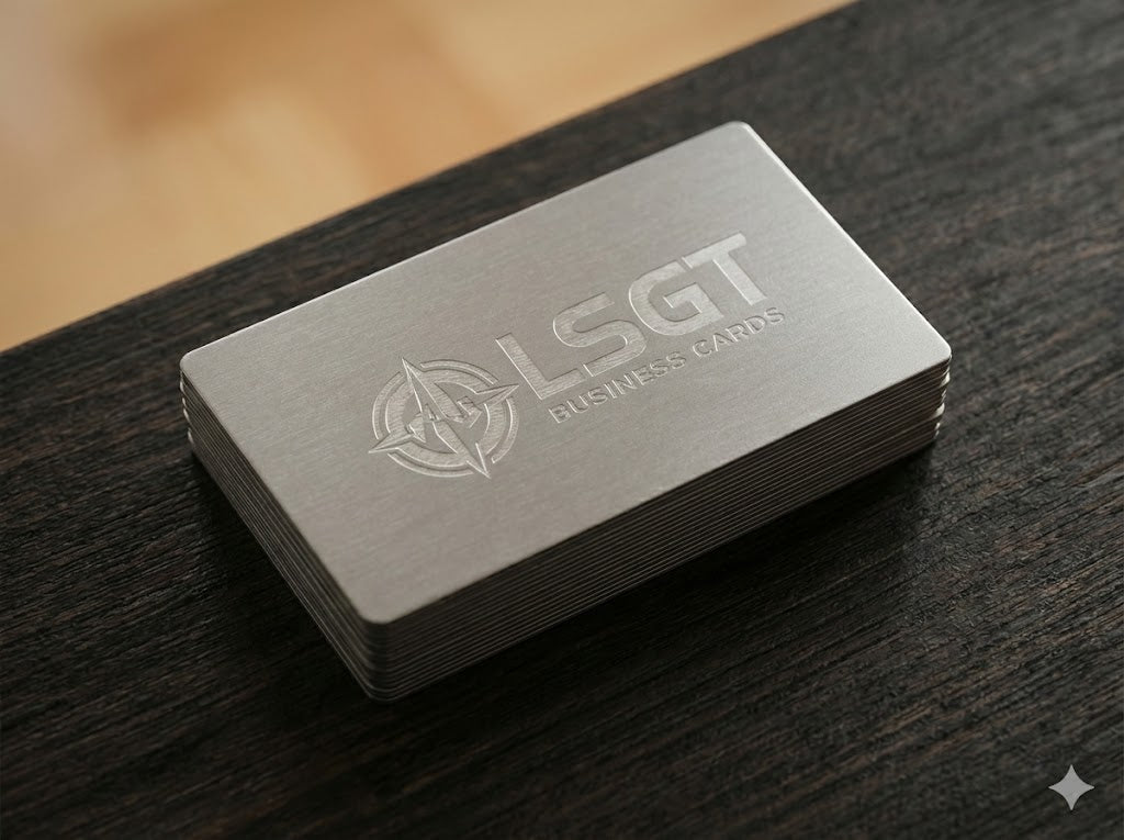 Custom Engraved Metal Business Cards (Premium Aluminum)