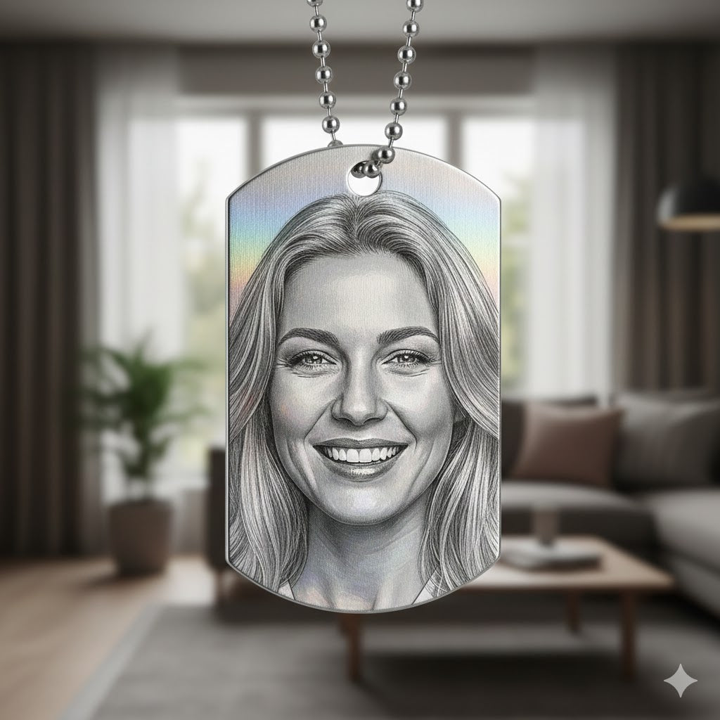 Custom Engraved Dog Tag Necklace